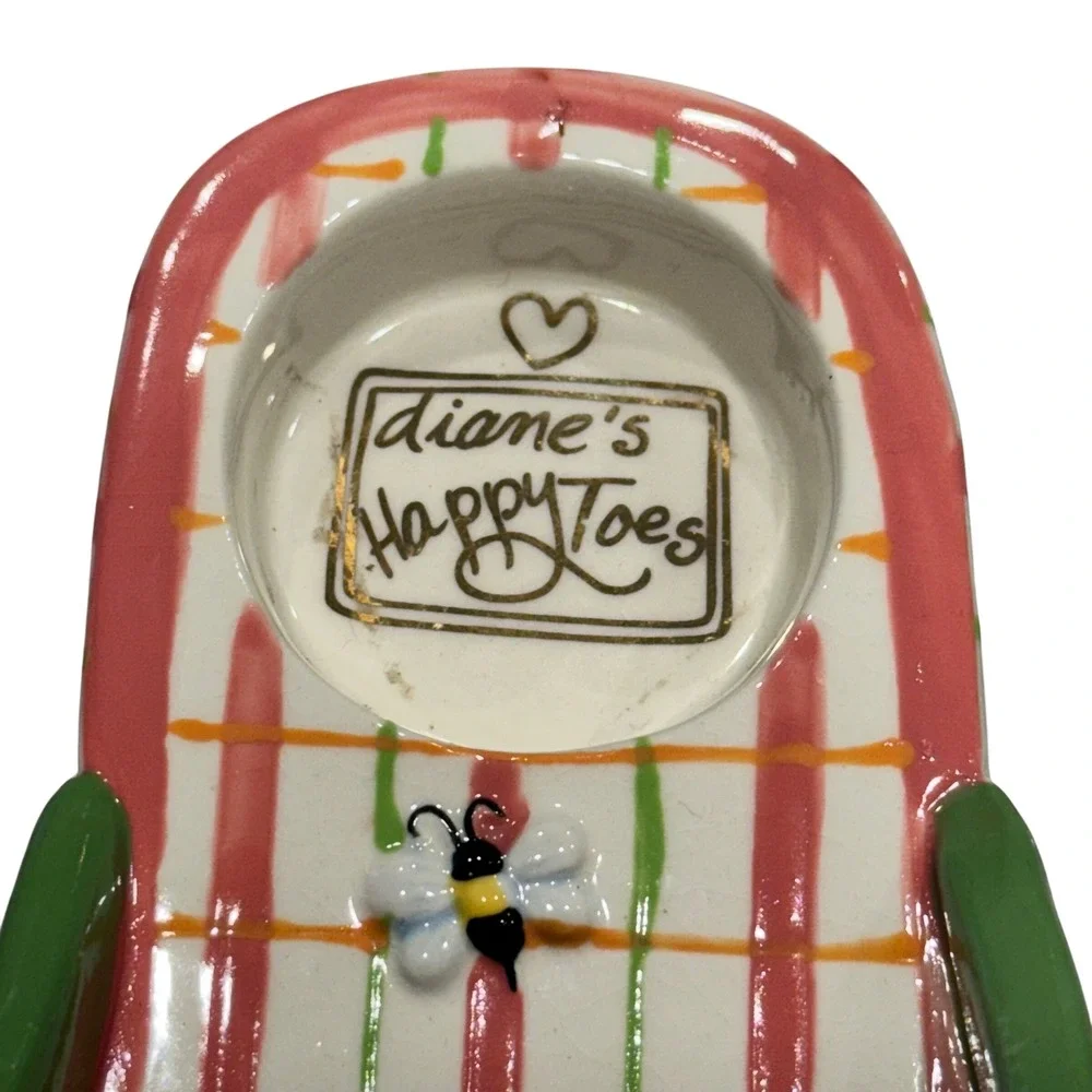 Diane's Happy Toes Darling Daisy Ceramic Tealight‎ Candle Holder 2004
